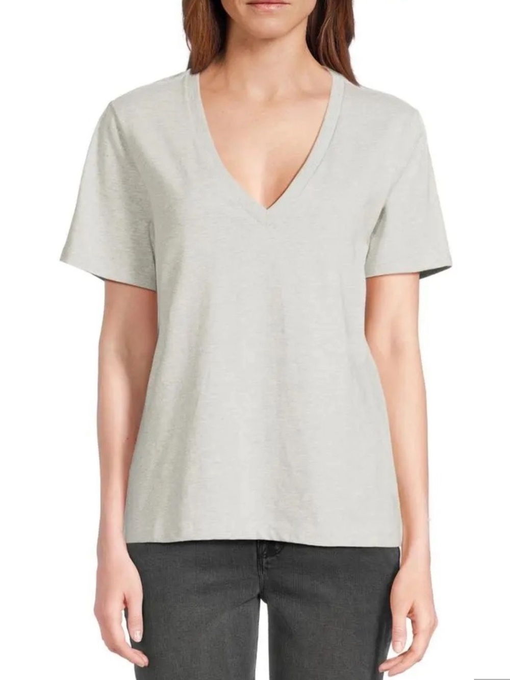 Good American Heritage V-Neck Tee Shirt S